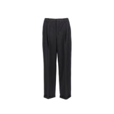 Calça listrada Saint Laurent de flanela de lã e cashmere dos anos 90