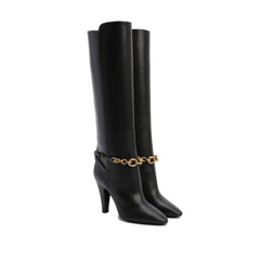 Botas de couro Saint Laurent