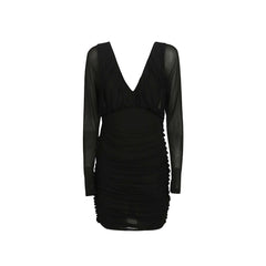 Vestido Mini Drapeado Saint Laurent
