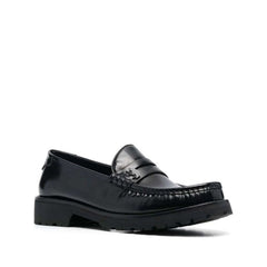 Mocassins de couro Oxford Saint Laurent