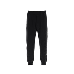 Calça de algodão com logotipo Alexander McQueen