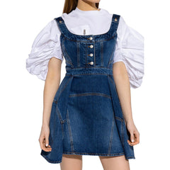 Alexander McQueen Vestido curto jeans