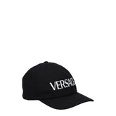 Versace Black Cotton Hat