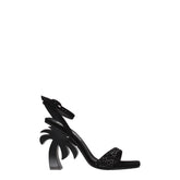 Palm Angels Black Leather Sandal