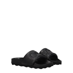 Off-White Black Leather Slipper