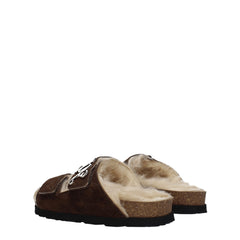 Palm Angels Brown Leather Slipper