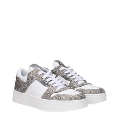 Jimmy Choo White Leather Sneakers