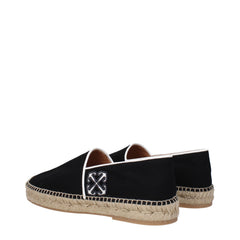 Off-White Black Fabric Espadrille