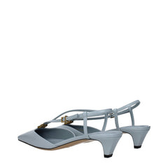 Fendi Light Blue Leather Sandal