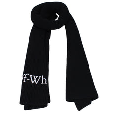 Off-White Black Wool Scarf
