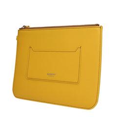 Burberry Yellow Leather Clutch Bag