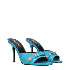 Versace Light Blue Leather Sandal