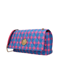 Versace Blue Fabric Crossbody Bag