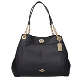 COACH Black Leather Shoulder Bag