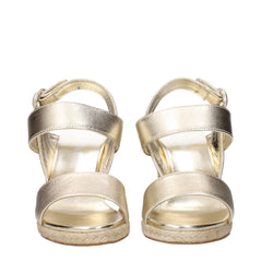 Prada Gold Leather Wedge