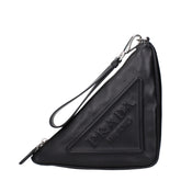 Prada Black Leather Clutch Bag