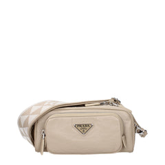 Prada Beige Leather Crossbody Bag