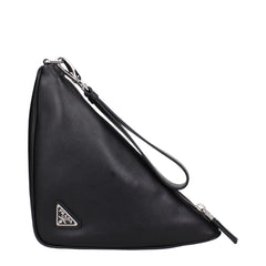 Prada Black Leather Clutch Bag