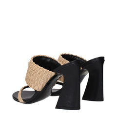 Versace Beige Raffia Sandal
