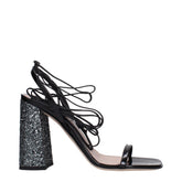 Miu Miu Black Leather Sandal