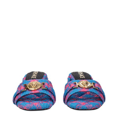 Versace Blue Fabric Sandal