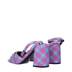 Versace Pink Fabric Sandal