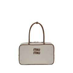 Miu Miu Canvas and leather Beau Shoulder Bag