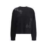 Versace Barocco Leaf Embroidered Sweater