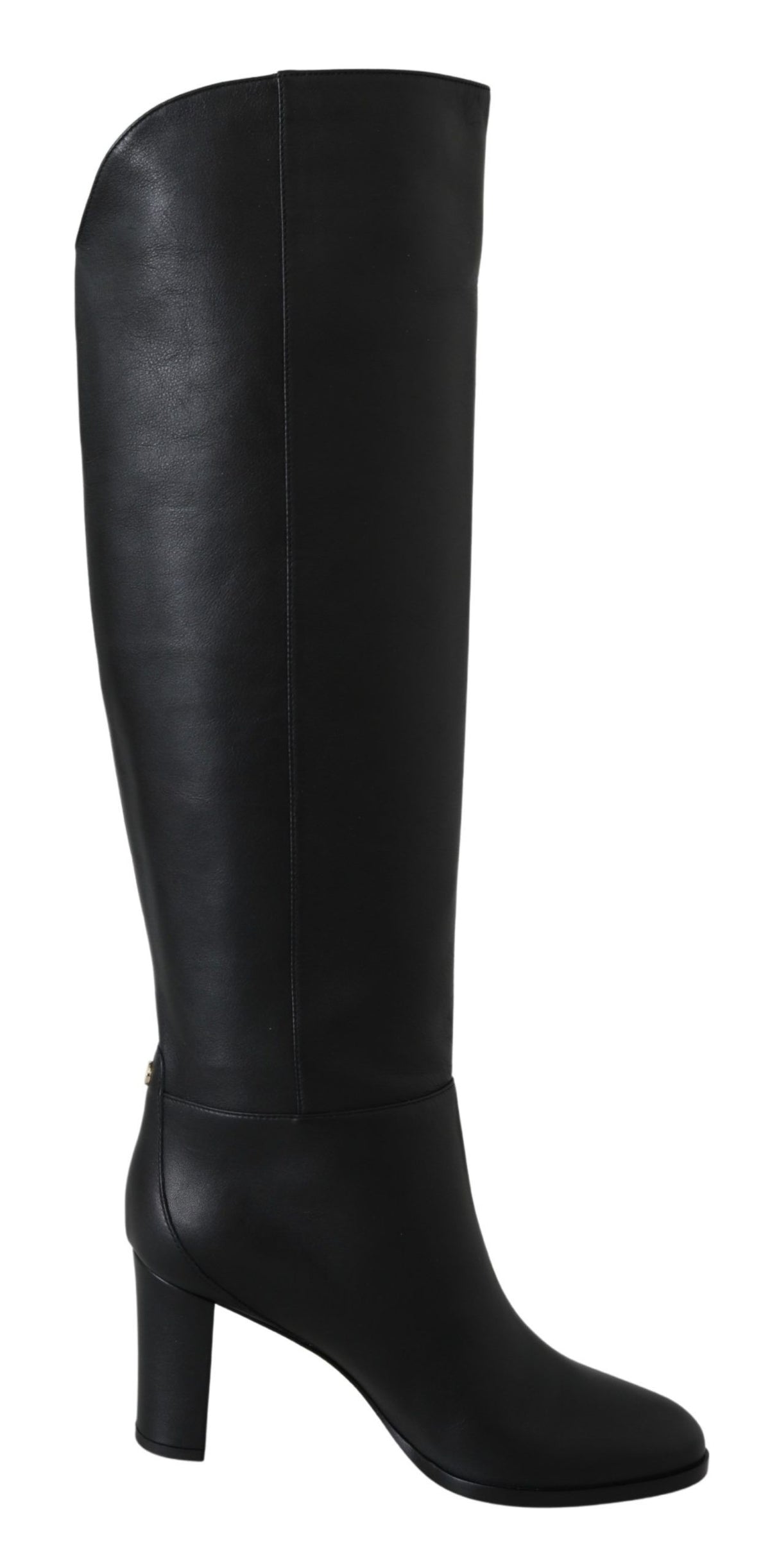 Jimmy Choo Botas de Salto Elegantes em Couro de Bezerro Preto