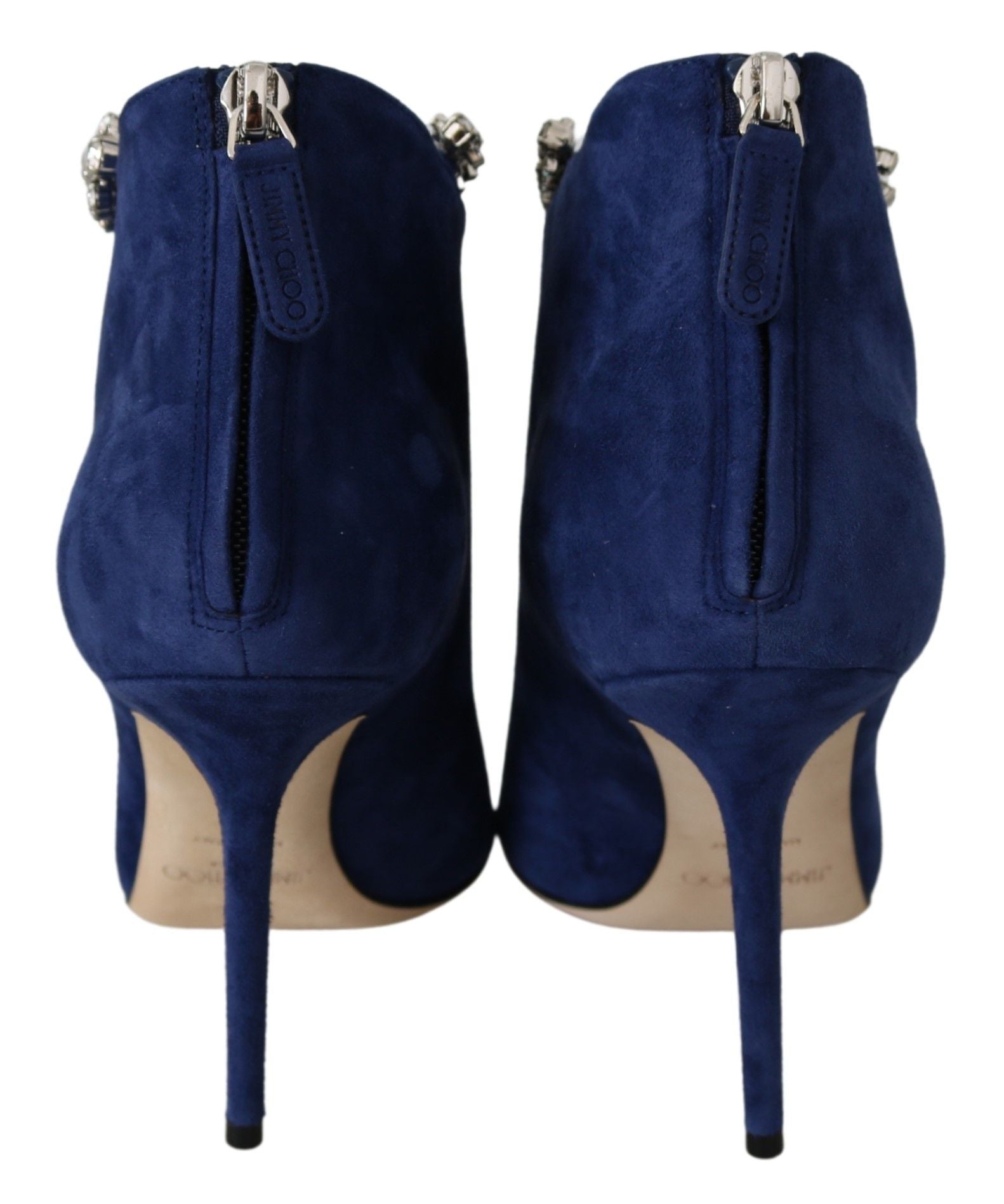Botas Jimmy Choo Pop Blue com salto e tira de cristal