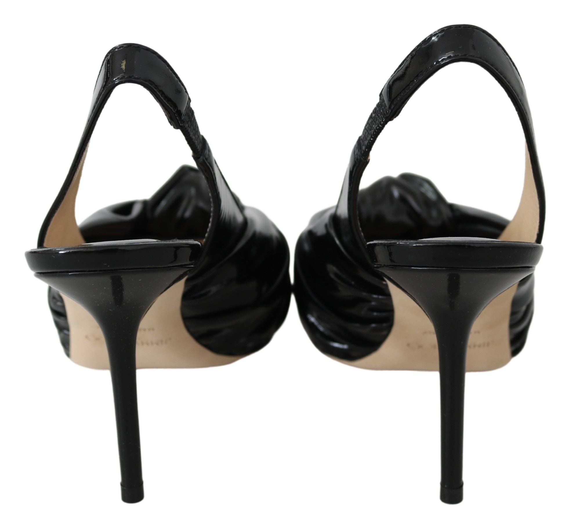 Jimmy Choo Sapatos Elegantes de Couro Preto com Bico Fino