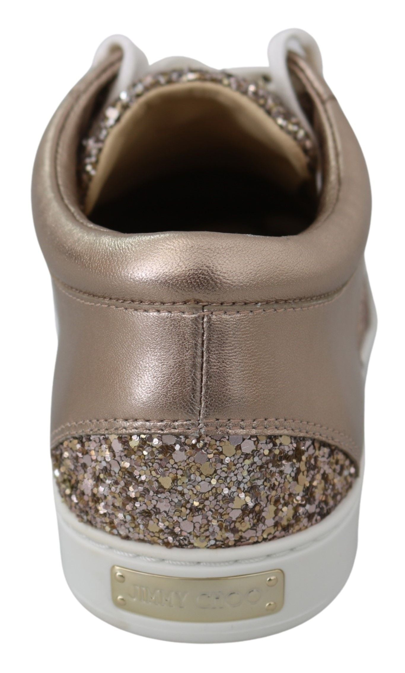 Tênis Jimmy Choo Ballet Rosa Glitter Couro