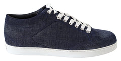 Tênis Jimmy Choo Chic Slip-On Azul Camurça Jeans