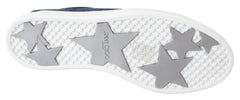 Tênis Jimmy Choo Chic Slip-On Azul Camurça Jeans