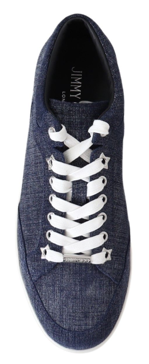 Tênis Jimmy Choo Chic Slip-On Azul Camurça Jeans