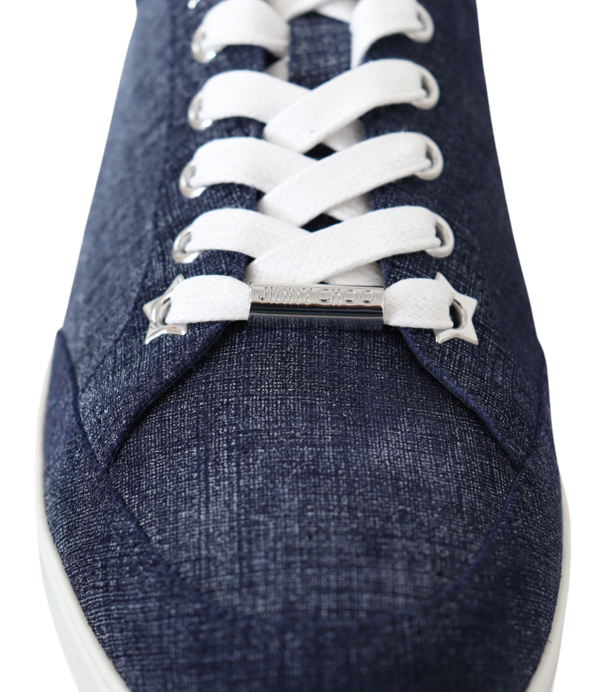 Tênis Jimmy Choo Chic Slip-On Azul Camurça Jeans