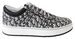 Tênis Jimmy Choo Slip-On Brilhante - Prata e Preto