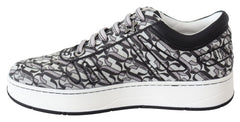 Tênis Jimmy Choo Slip-On Brilhante - Prata e Preto