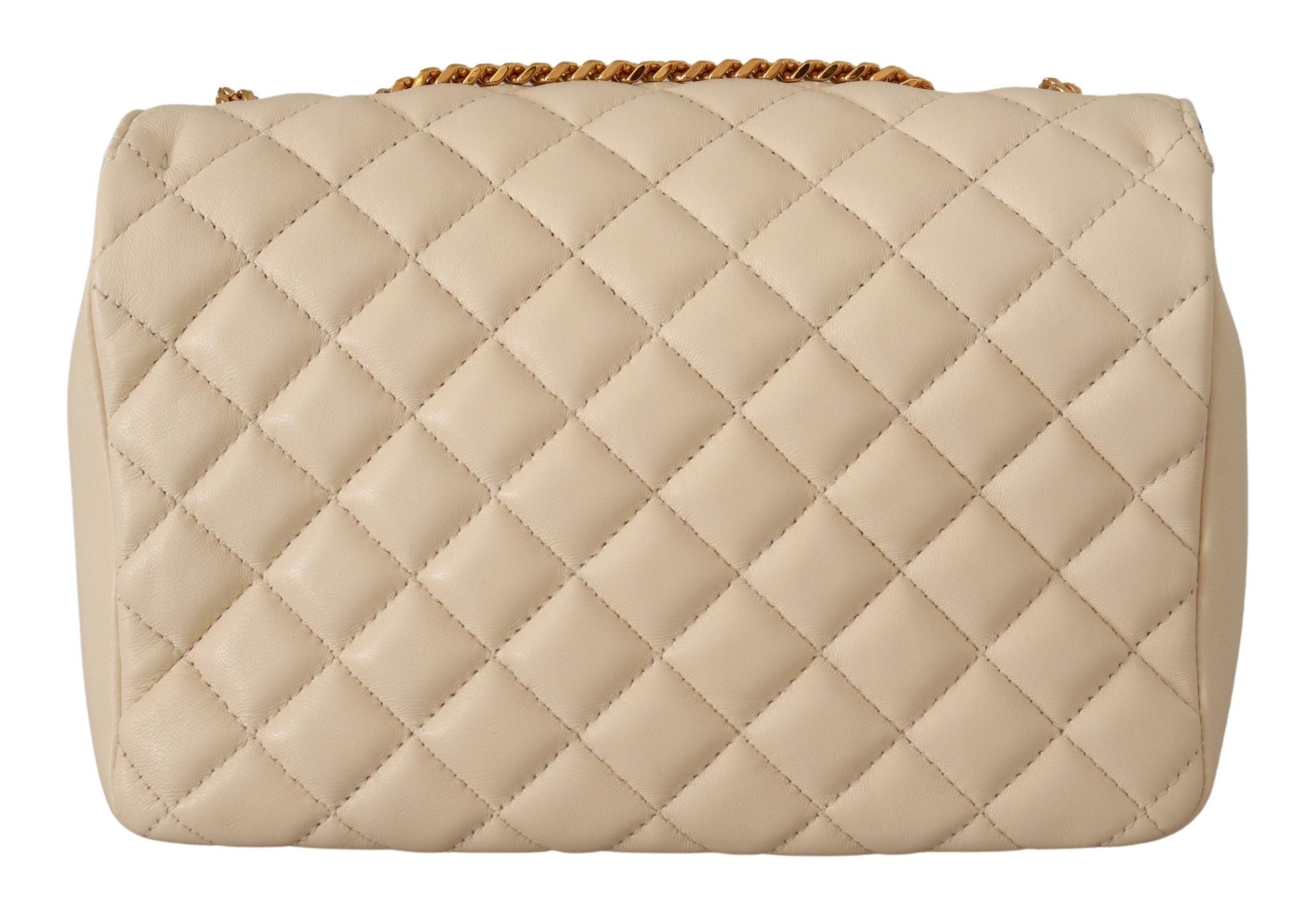 Bolsa de ombro elegante Versace em couro napa branco