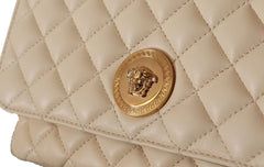 Bolsa de ombro elegante Versace em couro napa branco