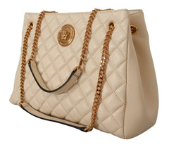Bolsa Versace Elegante de Couro Napa Acolchoado