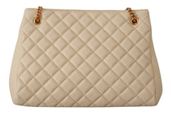 Bolsa Versace Elegante de Couro Napa Acolchoado