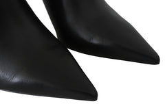 Jimmy Choo Elegante Preto Dourado Couro Scarpins