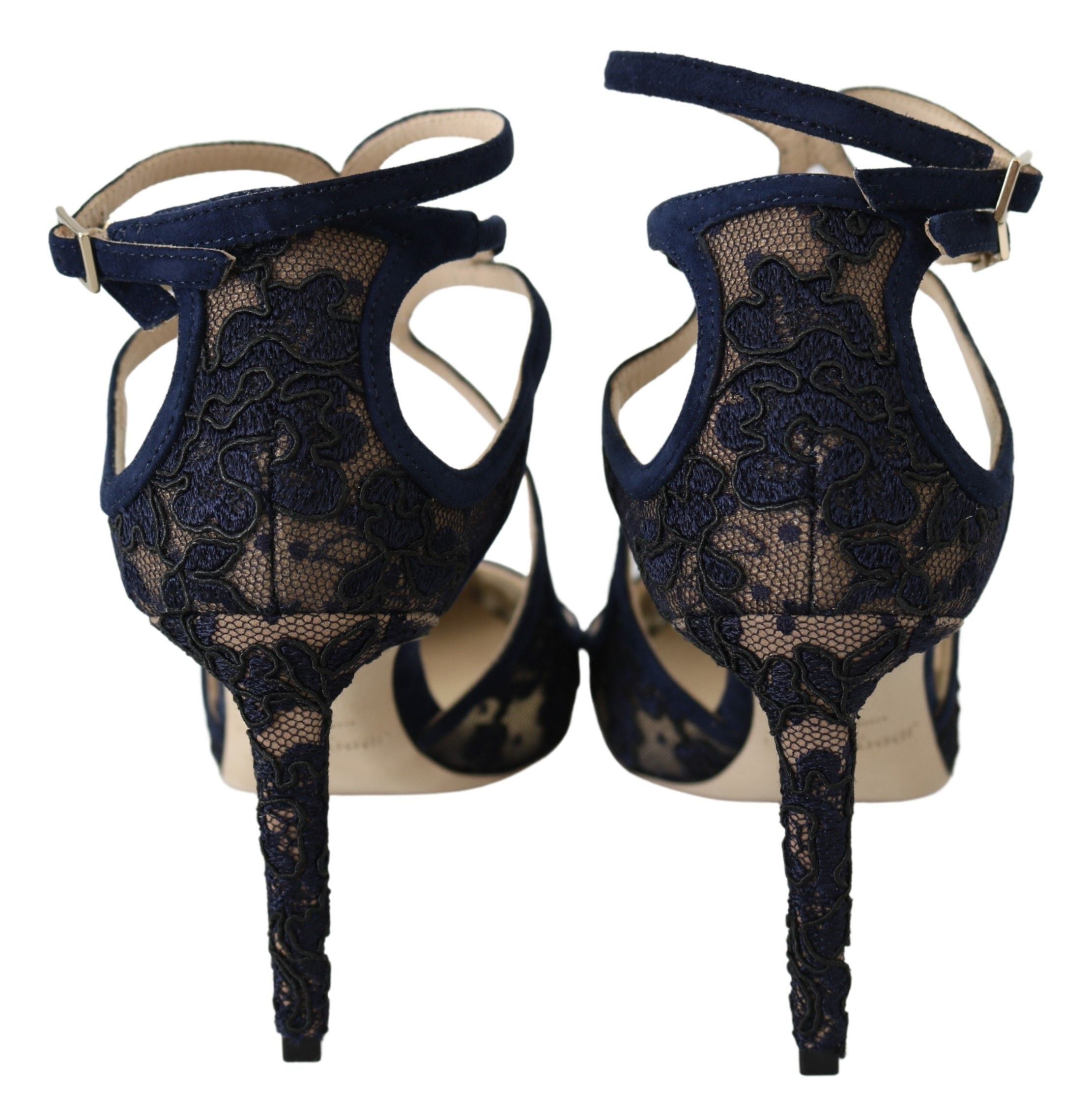 Jimmy Choo Navy Lancer Leather Pumps Elegância Liberada