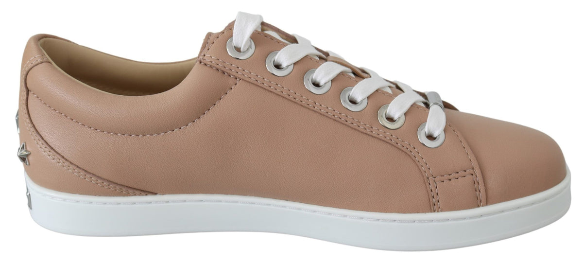 Tênis Jimmy Choo em couro napa rosa pó