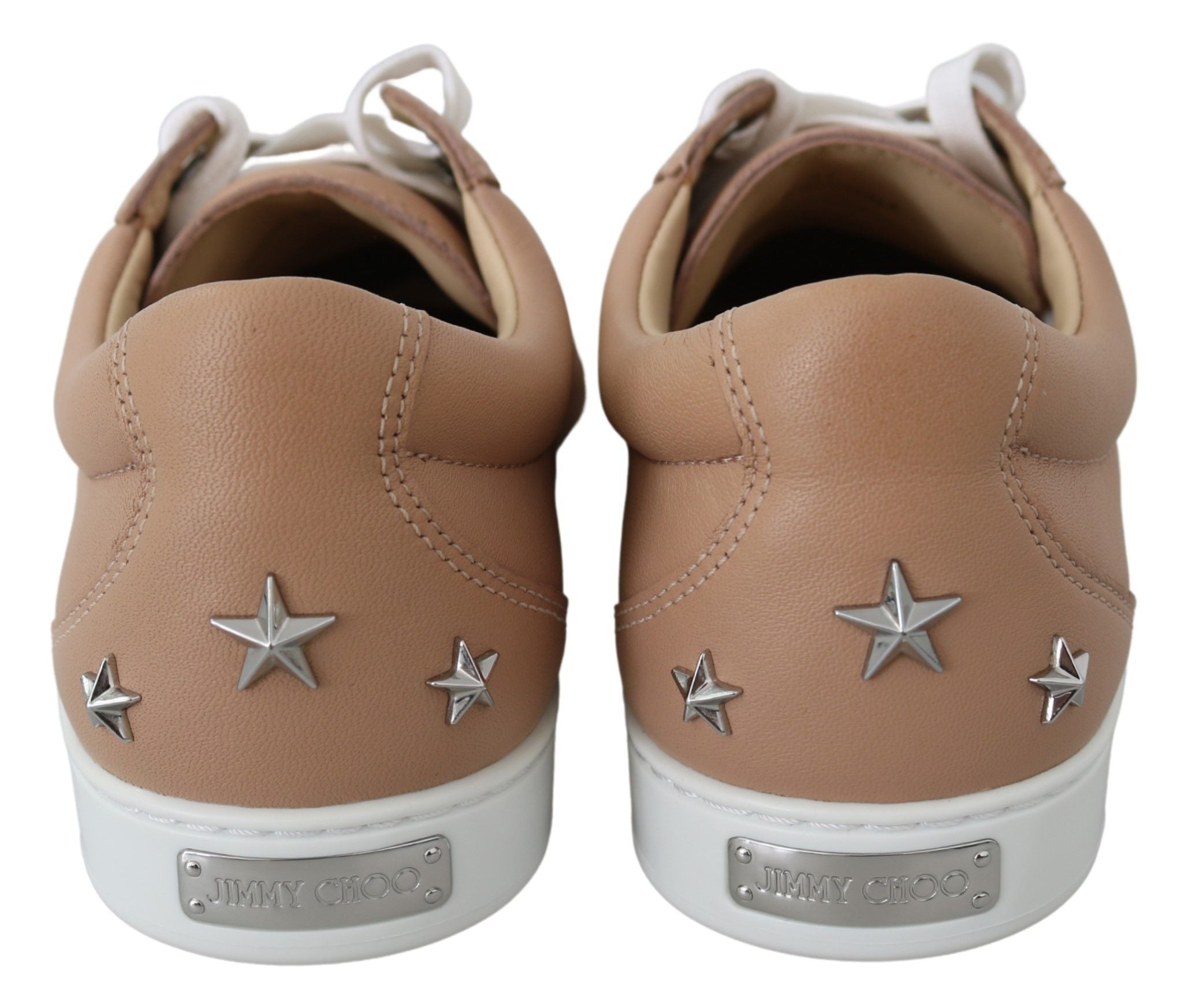 Tênis Jimmy Choo em couro napa rosa pó