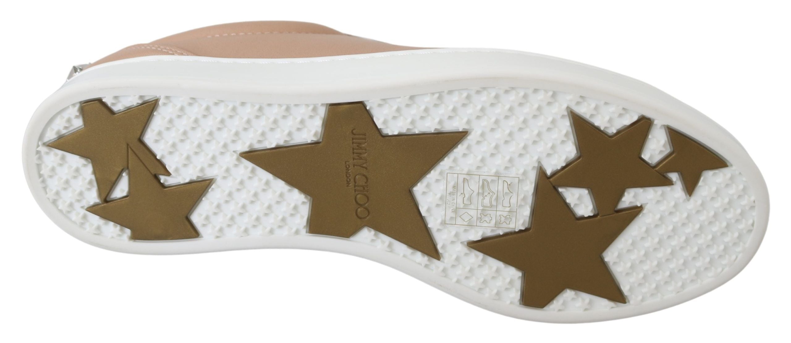 Tênis Jimmy Choo em couro napa rosa pó