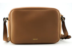 Bolsa de ombro para câmera Versace Elegant Brown Leather