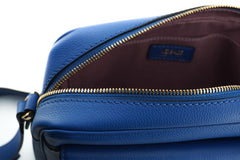 Bolsa para câmera Versace Elegant Blue em couro de bezerro