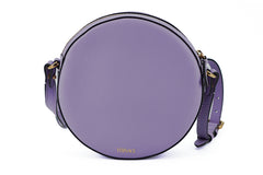 Bolsa de ombro redonda roxa elegante da Versace